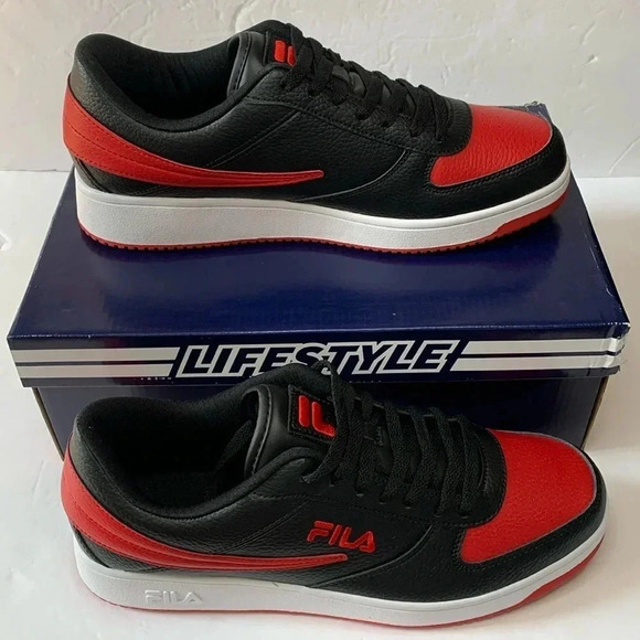 FILA Low Top Sneakers A-Low Red & Black Men’s Size 11 NWT - Picture 1 of 9